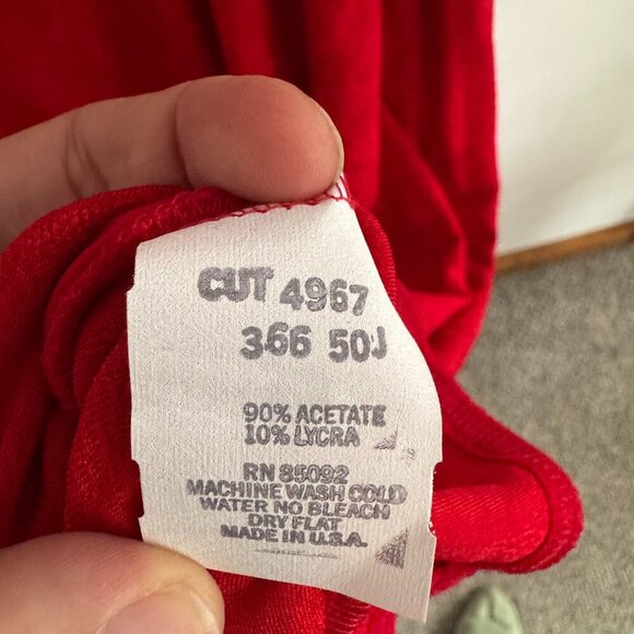 NWT Y2K Vintage Marian and Maral Floral Fiery Red Sleeveless long Dress Large - Picture 6 of 12